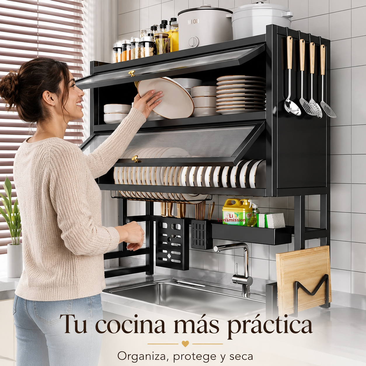 Escurridor 3 Níveles – Más Espacio, Menos Desorden!